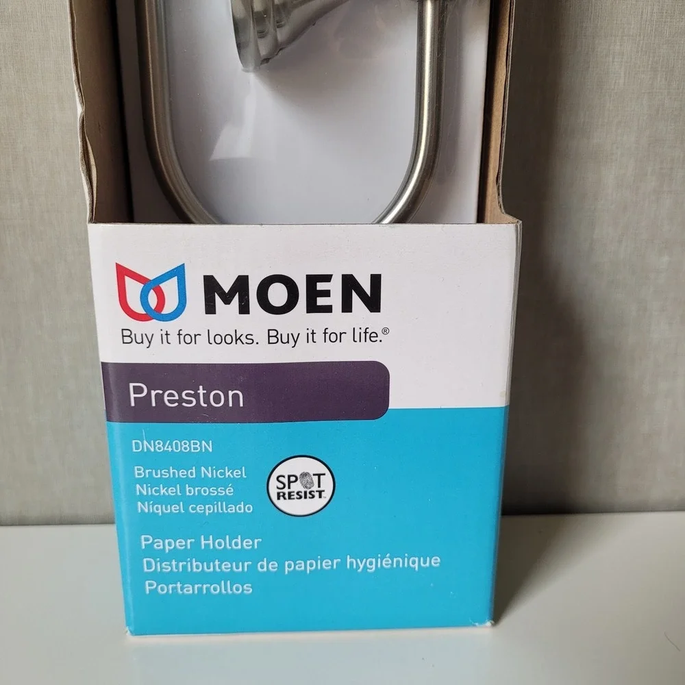 Moen Preston Brushed Nickel Toilet Paper Holder (DN8408BN) - Brand New